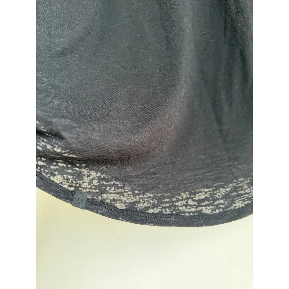 Lululemon Round Two Tee Burnout Womens Gathered Sides Shear T Shirt